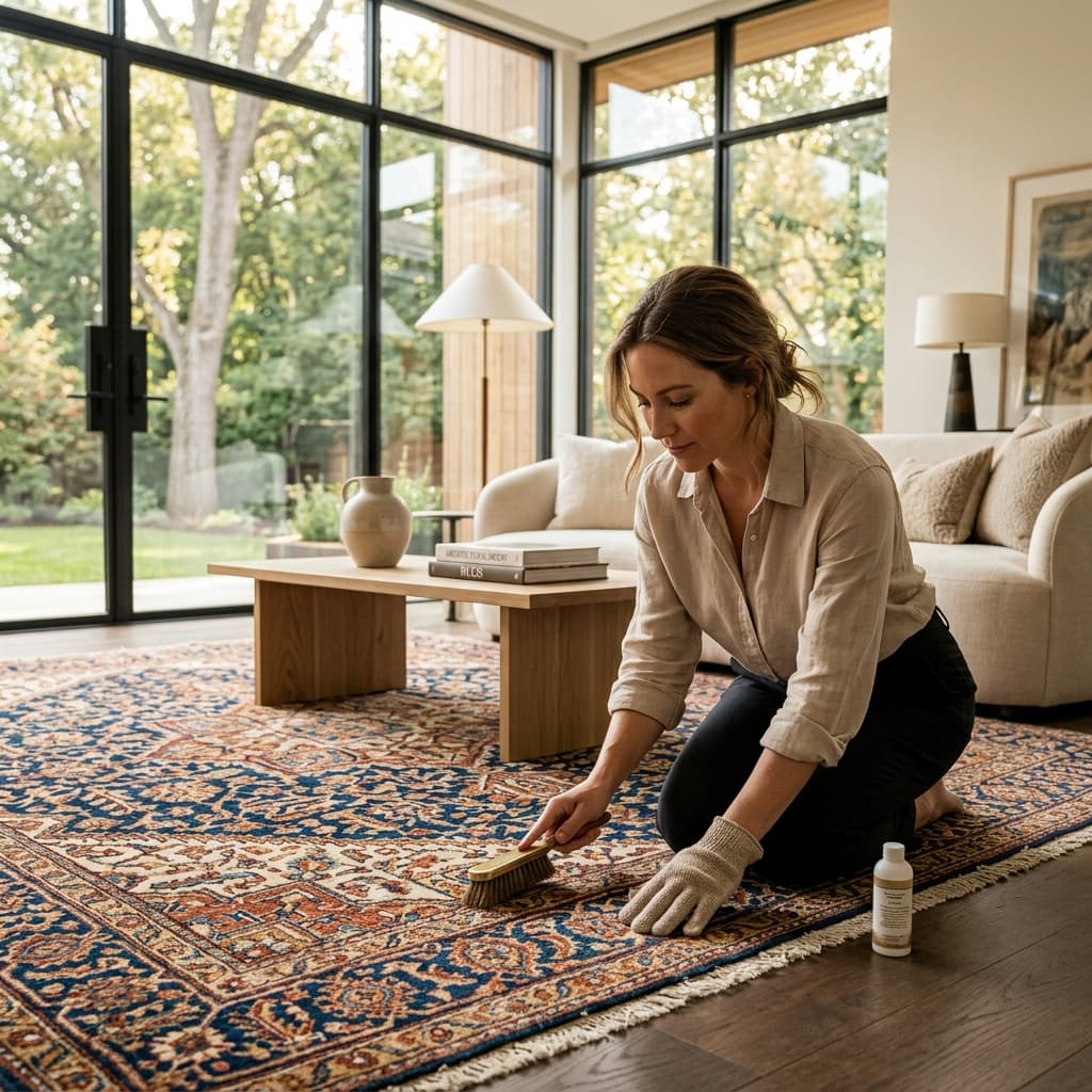 Caring for a luxury hand-knotted rug